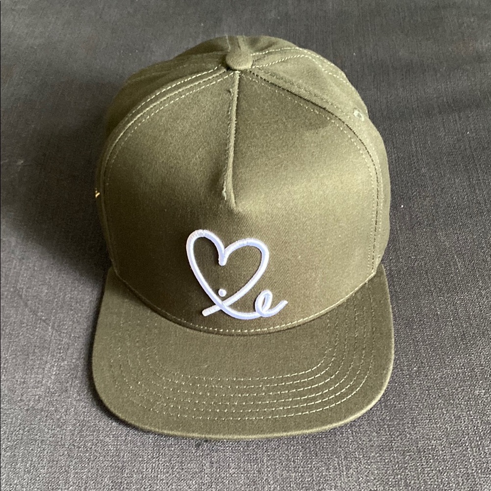 Olive Green Structured Snapback Hat
